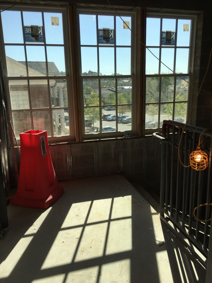 view of KD from top of stairwell